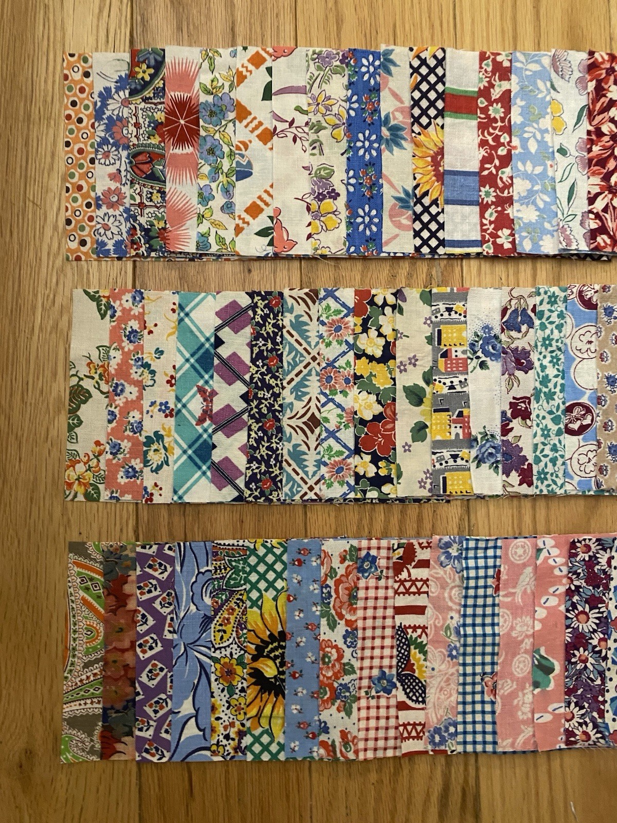Vintage Feedsack Quilting Charms Lot  Of 60 Fabric 5x5 (#469)