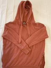 Aerie Rust Pullover Hoodie Side Zipper Women's Size S Long Sleeve Knit Casual