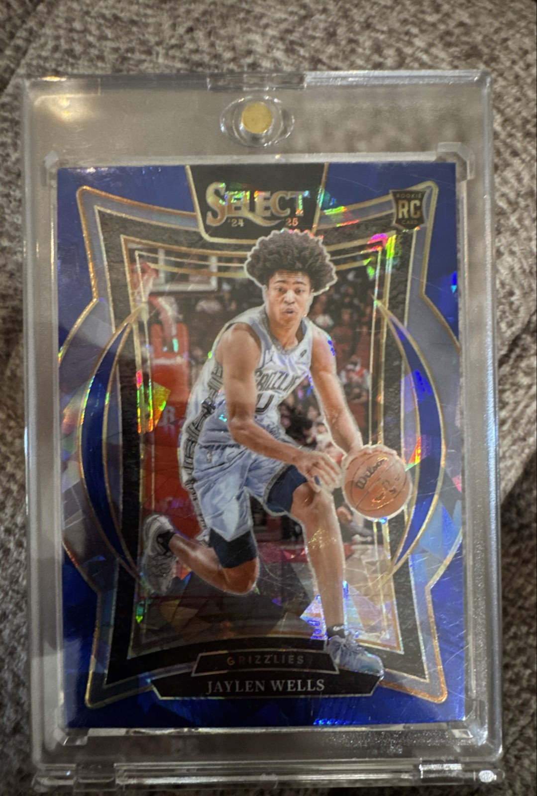 2024-25 Panini Select - Concourse Jaylen Wells #79 Blue Cracked Ice Prizm (RC)
