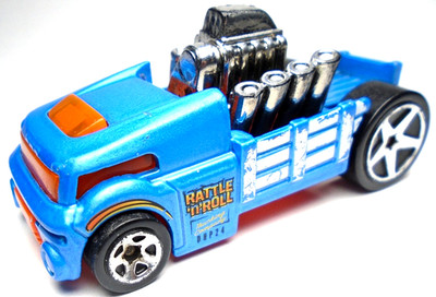 2016 HOT WHEELS CRATE RACER RATTLE N ROLL BLUE 1:64 DIECAST 2.75'' TRUCK W ORANGE