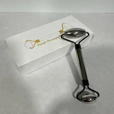 Stainless steel facial massage roller - reduce puffiness, boost circulation￼￼￼