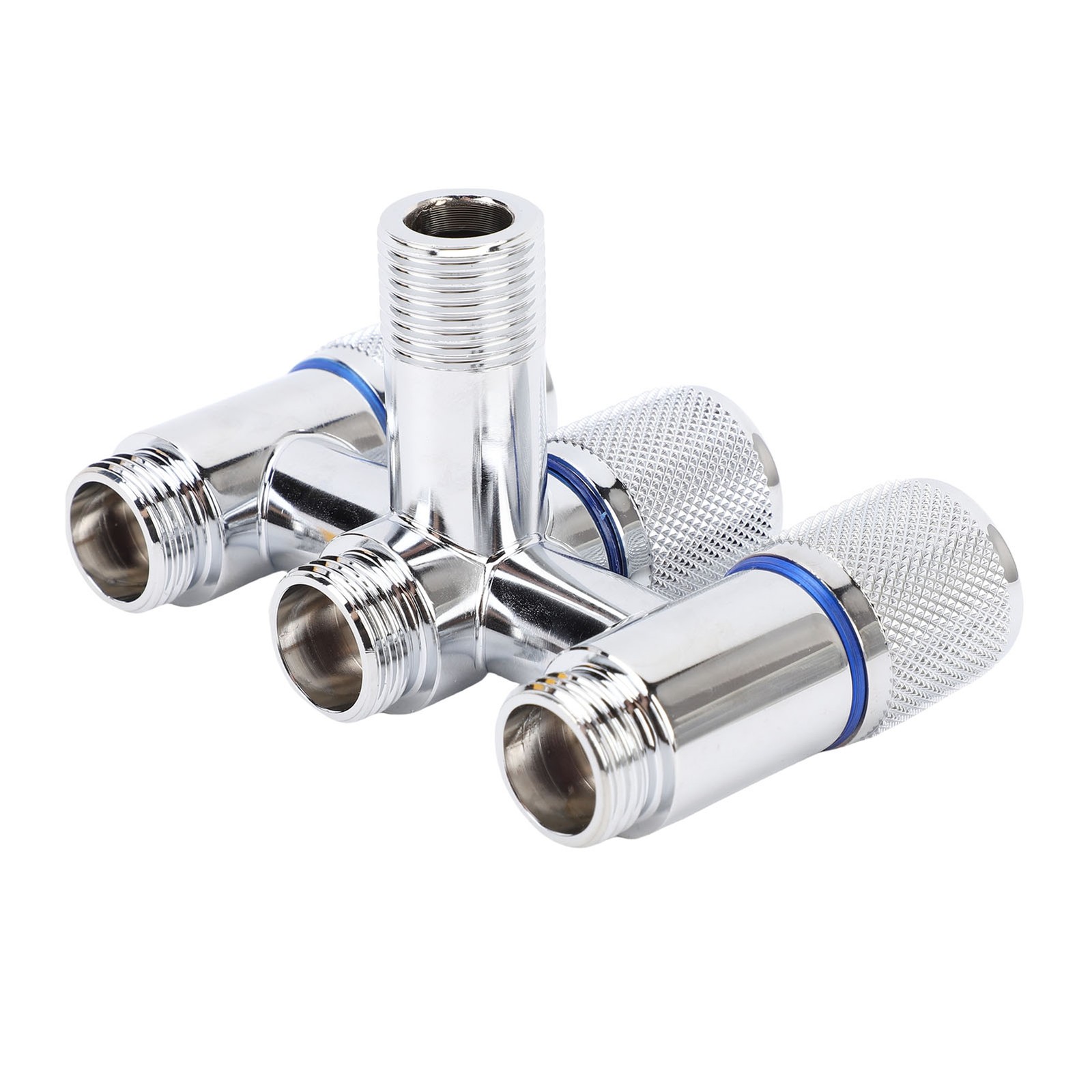 1 In 3 Out Faucet G1/2 Male Thread Stainless Steel 3 Way Water Splitter For
