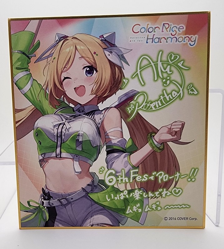 Aki Rosenthal Hololive 6th fes Color Rise Harmony Concert Shikishi Message Board