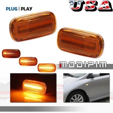 Full Amber Dynamic LED Fender Side Marker Lights Set For Honda Civic Si CRV Jazz