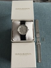 Olivia Burton 35mm Ice Burst Cream & Silver Bracelet Watch Worn Twice