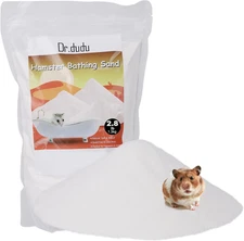 DR.DUDU Hamster Bath Sand, 2.8Lb Dust Free Desert Sand or Potty Litter Sand for 