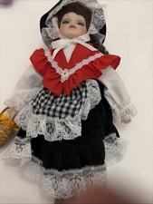 Porcelain Doll 30cm Country Dress Suit