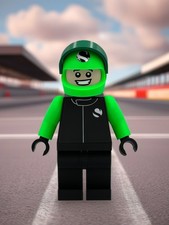 Sauber F1 Driver - 3D printed 9" Lego inspired XL Mini Figure (Helmet)