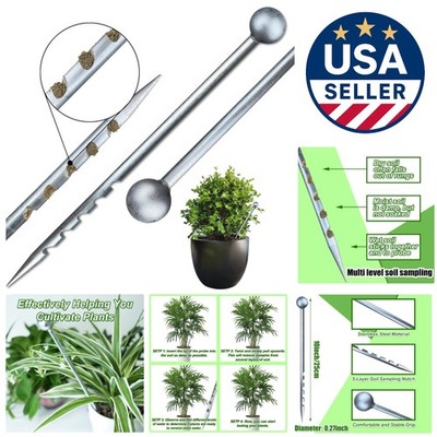 Efficient Stainless Steel Soil Probe - 10'' Soil Sampling for Healthy Plants
