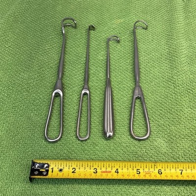 Surgical Retractors Various Sizes And Manufacturers 4 Pcs.