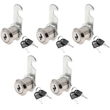 Jiozermi 5 Pack Cabinet Cam Locks Keyed Alike, 3/4" 20mm