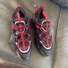 Jimmy Choo Multicolor Leather and Mesh Diamond Low Top Sneakers Size 38.5. Us8 
