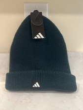 adidas Men's Premium Cuff Fold Beanie Aurora Ivy Tall Cuff 3-Stripes logo NEW