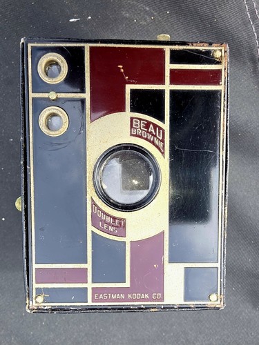 Kodak Beau Brownie No.2 1930 Art Deco Box Camera, 120 Rollfilm. Shutter Works8++ - Picture 6 of 10