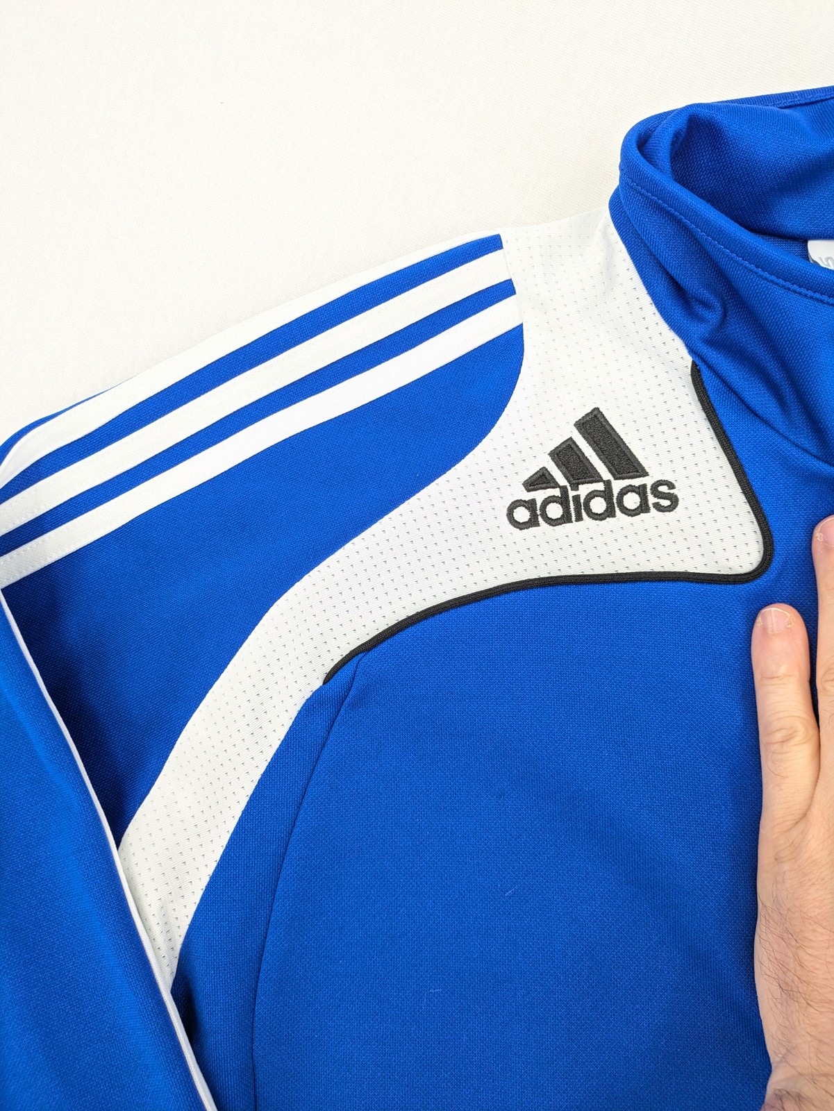 Adidas Herren Trainingspullover Gr XL Blau Langarmshirt ClimaCool 1/4 Zip image 6