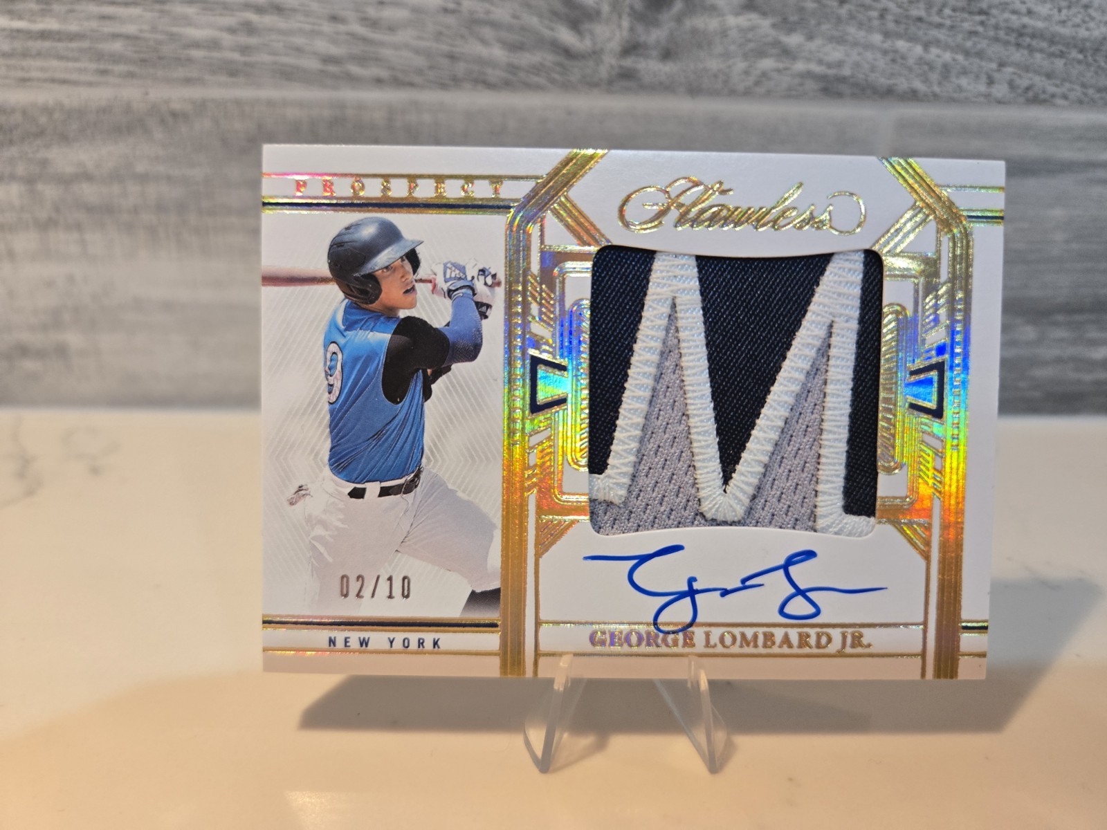 George Lombard Jr. - 2024 Panini Flawless - Rookie Patch Auto RPA - Gold SSP /10