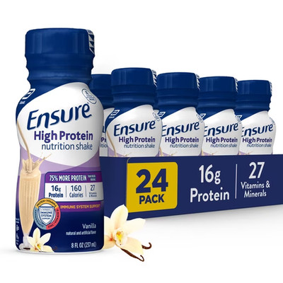 PREMIUM High Protein Nutrition Shake, Vanilla, 8 floz, 24 Count, Safe for Health