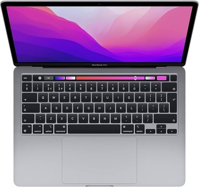 Apple 13 Zoll Macbook Pro 2022 M2 8GB & 256GB Boxed Cables Case & Sleeve Bundle