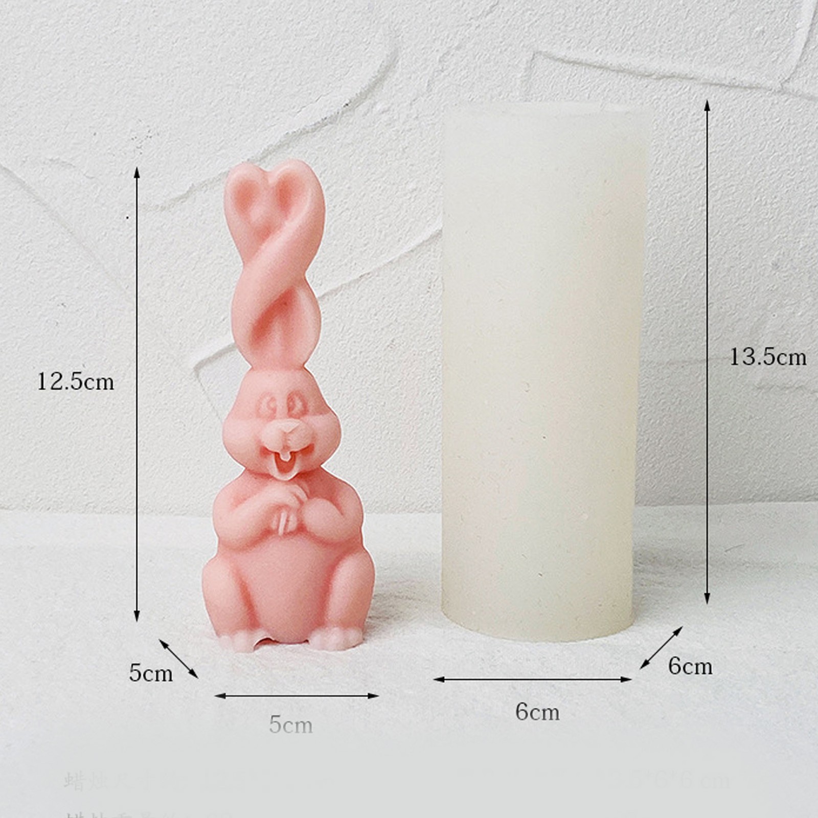 Scented Candle Mould Long Ear Rabbit Shape For Wax Making Easy To Use