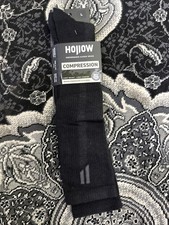 Hollow Alpaca Socks Compression, Black, Large M 10-13 W 10.5-13