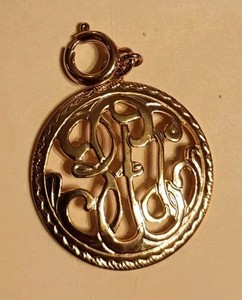 Victorian Monogram Pendant