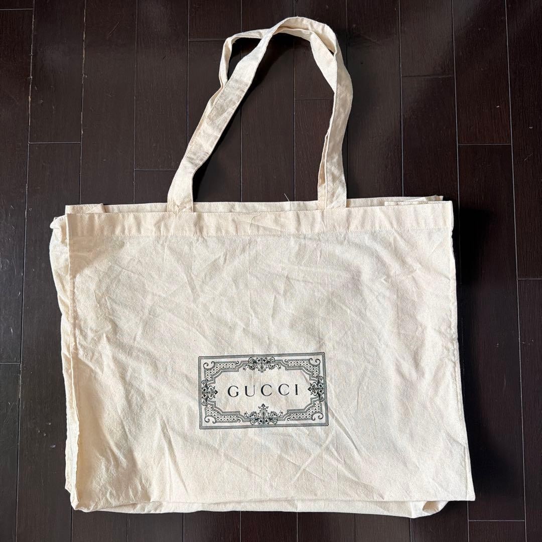 GUCCI Solid Rectangle Eco Tote Shoulder Bag Canva… - image 12