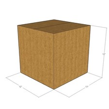 5 12x12x12 Kraft Brown Corrugated Shipping Boxes 32 ECT Single-Wall New