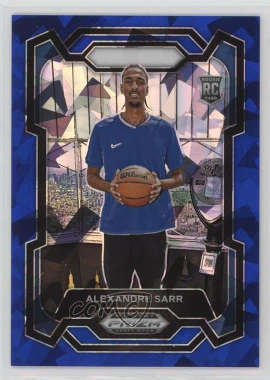 2024-25 Panini Prizm Draft Picks Blue Ice 34/99 Alexandre Sarr #52 Rookie RC 5i3
