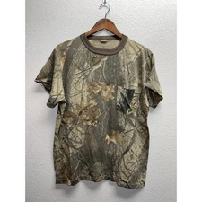 Vintage Ranger Camo Shirt Realtree Hardwoods Real Tree Ringer Green Tee 90s M