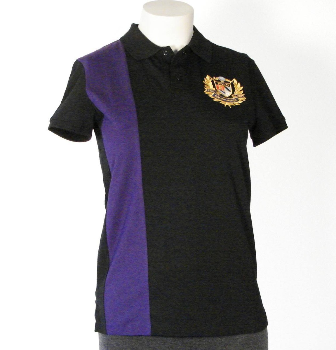 Ralph Lauren Golf Polo Shirt Black & Purple Women's Small S Ralph Lauren Golf Polo Shirt Black & Purple Women's Small S
