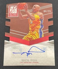 RICK FOX 2014-15 DONRUSS ELITE BASKETBALL DIE-CUT AUTO /25  LA LAKERS *8307