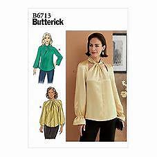 Butterick Sewing Pattern 6713 Misses Ladies Close Fitting Top Size 6-14 UC - Picture 2 of 6