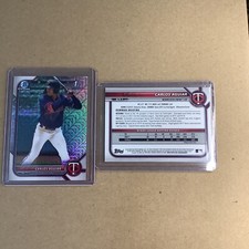 2022 Bowman #BCP-1 Carlos Aguiar Chrome  Mojo Refractor A-47