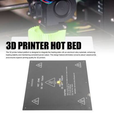 3D Printer Heated Bed 24V 350W 500x500mm 3D Printer Hotbed Platform  Replacement