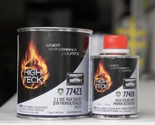 High Teck 77423 2K High Solids DTM Primer/Sealer WHITE QUART Kit w/Hardener!