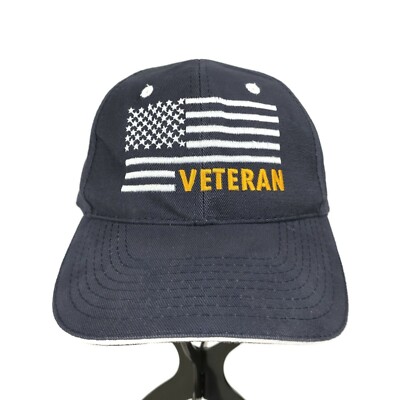 Veteran US American Flag Hat USA KSI Kansas City MO Missouri Strapback Blue Cap