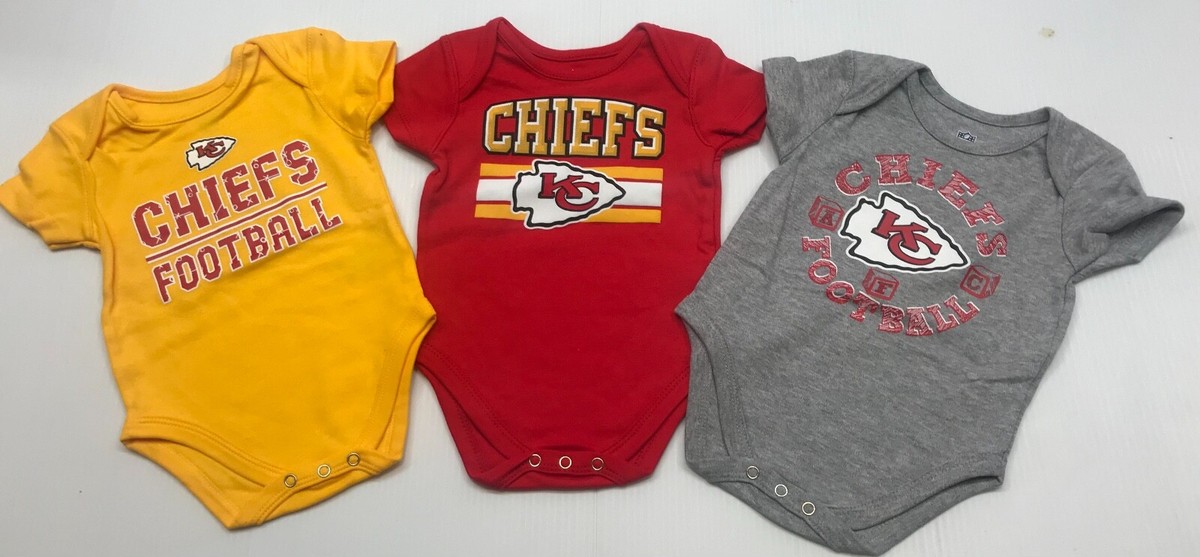 NFL Kansas Chiefs, Piece Creeper Set, gray/yellow/red colors