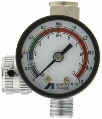 Anest Iwata Air Pressure Management Gauge Straight Type for Spray Gun Adjustment