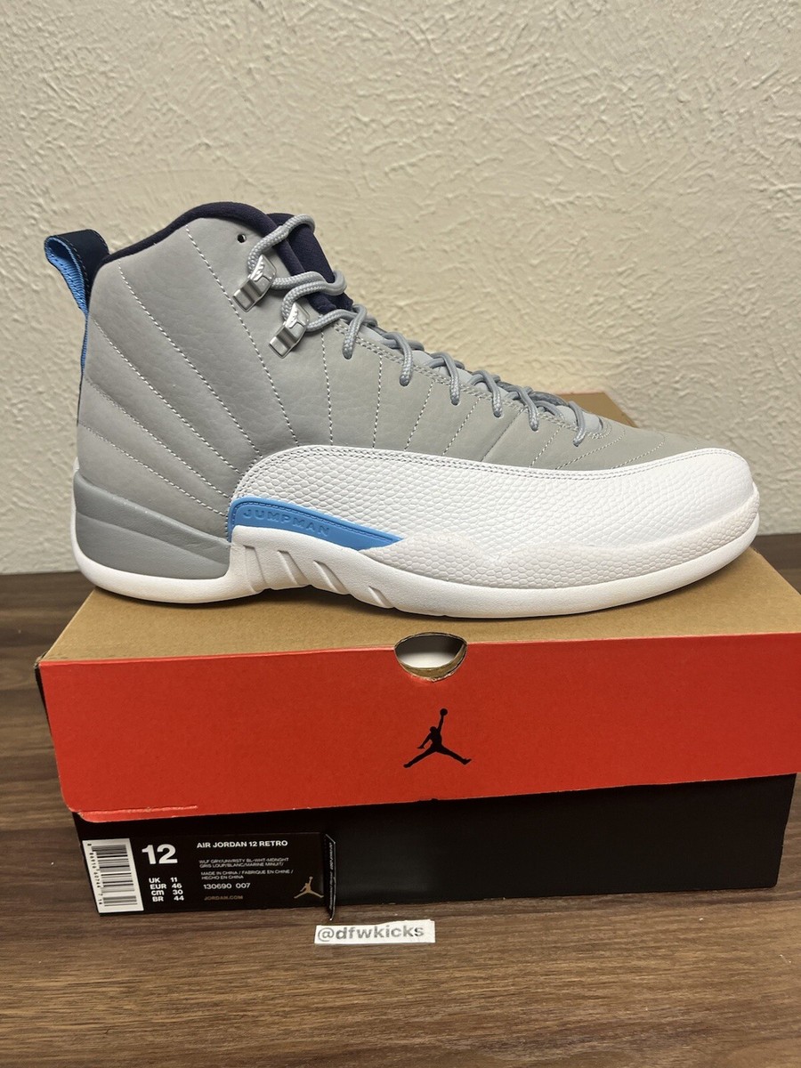 Size 12 - Air Jordan 12 Retro Grey University Blue Size 12 - Air Jordan 12 Retro Grey University Blue