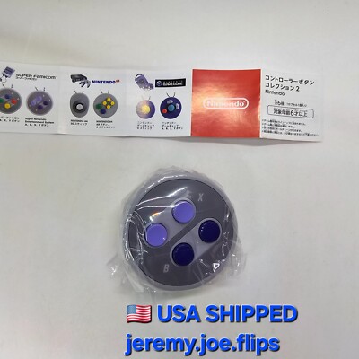 Super Nintendo Purple Controller 4 Button Capsule Toy Vol. 2 Keychain T2d