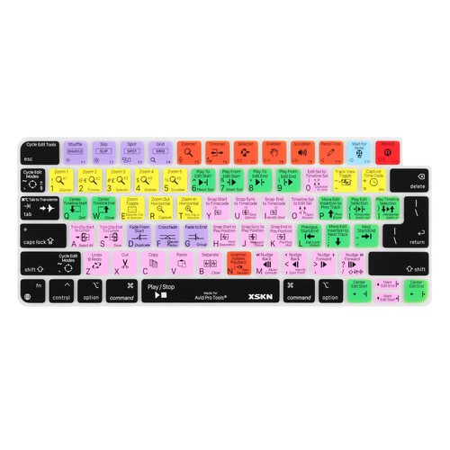 XSKN Avid Pro Tools Shortcuts Keyboard Cover for iMac 24" Magic Keyboard 2021+ - Picture 2 of 12