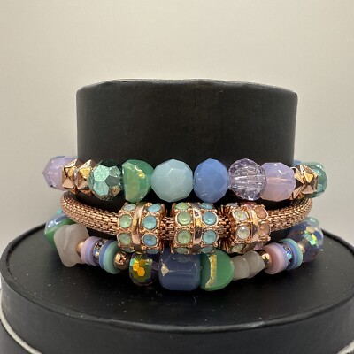 BP Mix & Match Spring Summer Stacks Pink Purple Green Blue Rose Gold Bracelets