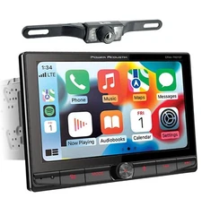 Power Acoustik CPAA-70D10F 10.6" Car Stereo w/CarPlay & Android +XV-95BK Camera