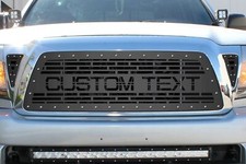 Custom Aftermarket Steel Grille For 2005-11 Toyota Tacoma Customized Text Black Custom Aftermarket Steel Grille For 2005-11 Toyota Tacoma Customized Text Black