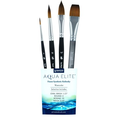Princeton Artist Brush Co. Aqua Elite Professional Watercolor Paint Brushes 4...