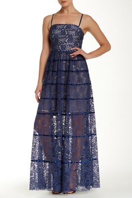 Vera Wang Blue Lace Formal/Bridesmaids Gown Size 6 Orig $295.00 | eBay