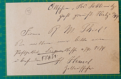 Germany postcard 1917,Preussisch Herby,Lublinitz(District),Nominal 7 1/2 pf,used - Picture 3 of 3