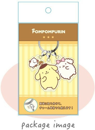 Sanrio Characters Pompompurin Acrylic 3 Charm Key Chain SR-5541213PU Keychain JP - Bild 3 von 3