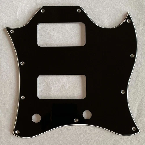 For US Gibson SG TV Jones Style Full Face Style Guitar Pickguard,3 Ply Black