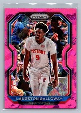 2020 Panini Prizm #227 Langston Galloway Pink Ice Detroit Pistons